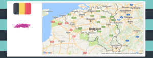 Map and flag of Belgium.