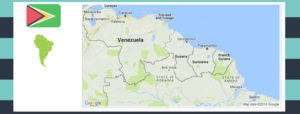 Map and flag of Guyana.