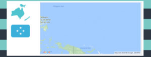 map and flag of micronesia