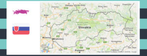 Map and flag of Slovakia.