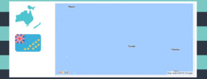 map and flag of tuvalu